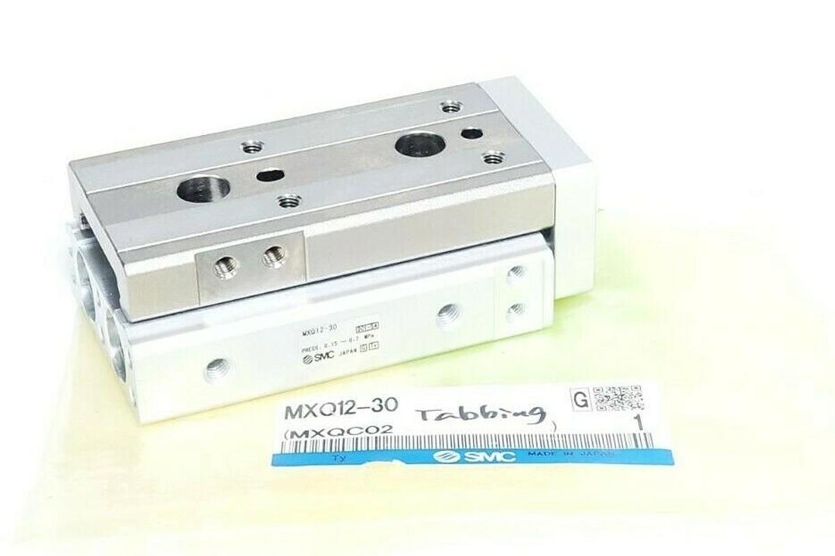 Used NEW SMC MXQ12-30 SERIES MXQ AIR SLIDE TABLE CYLINDER MXQC02 MXQ1230