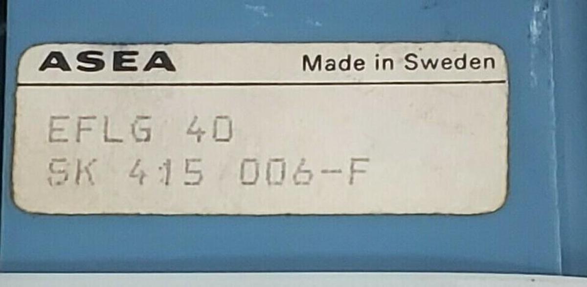 Used ASEA EFLG-40-RP CONTACTOR SK-415-006-F EFLG-40-CK 240-500V 15-30HP 500VDC