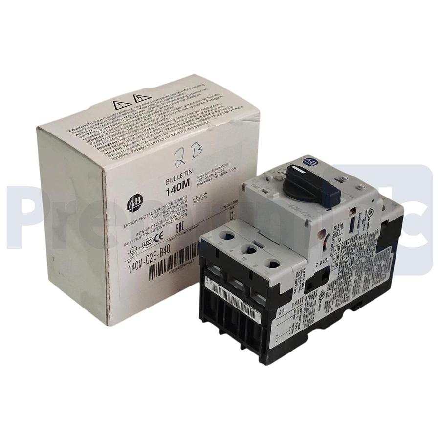 Used Allen Bradley 140M-C2E-B40 /D Motor Protector Circuit Breaker 2.5-4A 3-Pole NEW