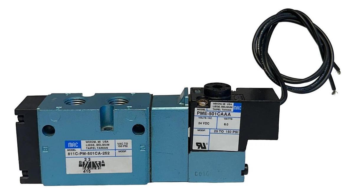 MAC 811C-PM-501CA-252 / 811CPM501CA252 SOLENOID VALVE PME-501CAAA COIL 24V NSNP