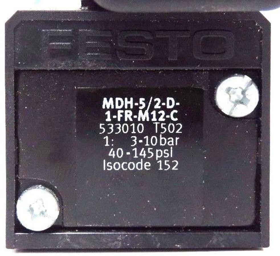 NEW FESTO MDH-5/2-D-1-FR-M12-C SOLENOID VALVE MDH-3/2-24VDC-M12-LED