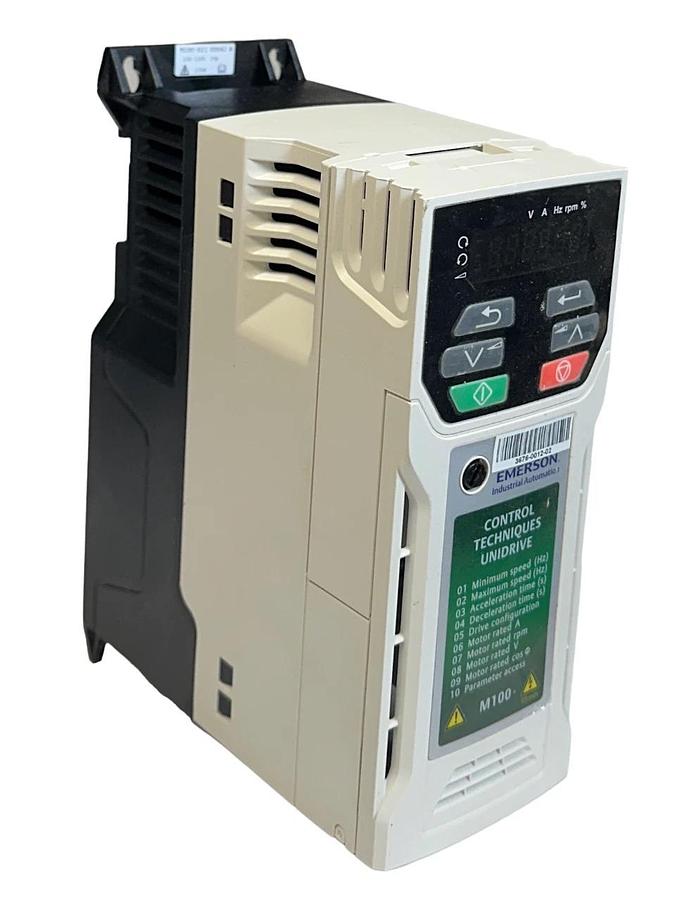 Used EMERSON CONTROL TECHNIQUES M100-021 00042 A / M100 UNIDRIVE 1HP 100-120V IN USNP