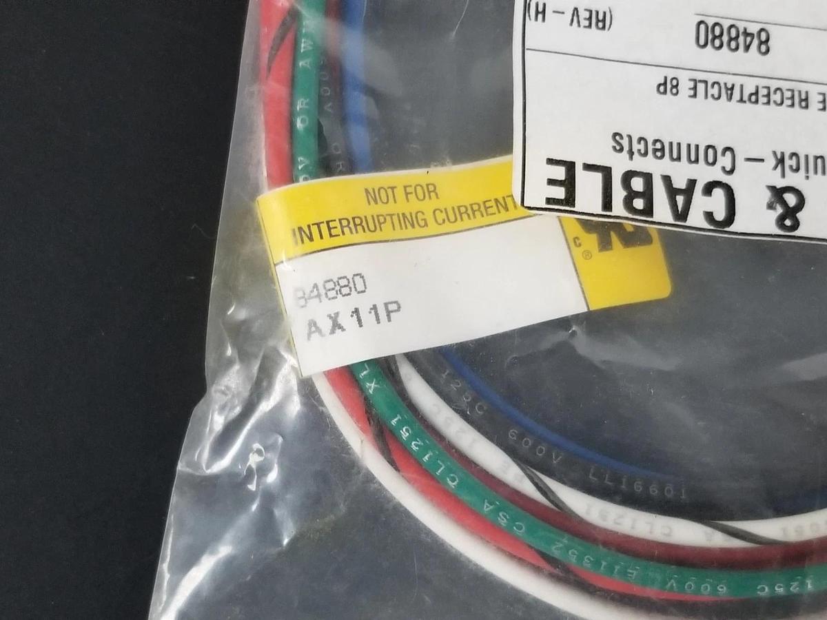 Used NIB TPC WIRE & CABLE 84880 MALE RECEPTACLE 8P CONNECTOR CABLE, REV H, AX11P