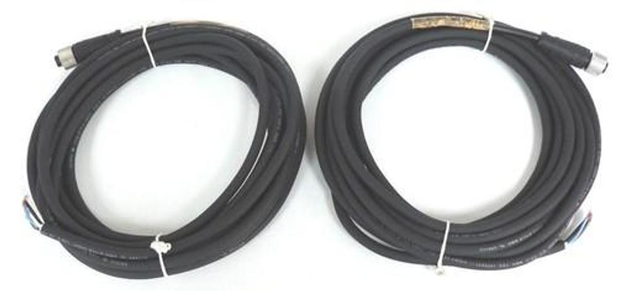Used LOT OF 2 NEW IFM EFECTOR E18005 SOCKET FOR SENSORS W/M12 CONNECTOR 4WIRE 5M