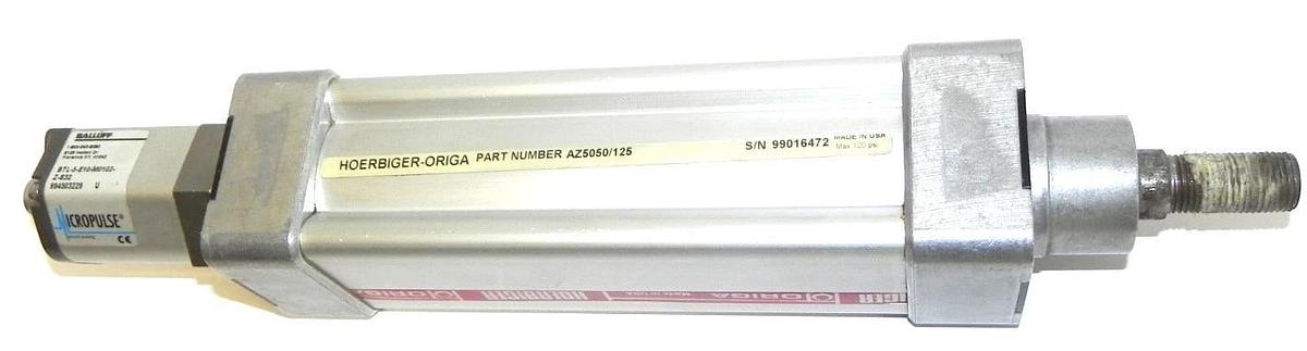 Used HOERBIGER-ORIGA AZ5050/125 CYLINDER W/ BALLUFF BTL-5-E10-M0102-Z-S32 SENSOR