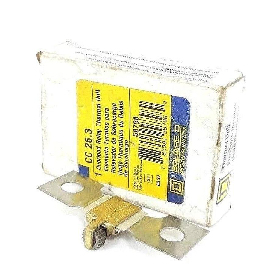 Used NIB SQUARE D CC 26.3 OVERLOAD RELAY THERMAL UNIT 58798
