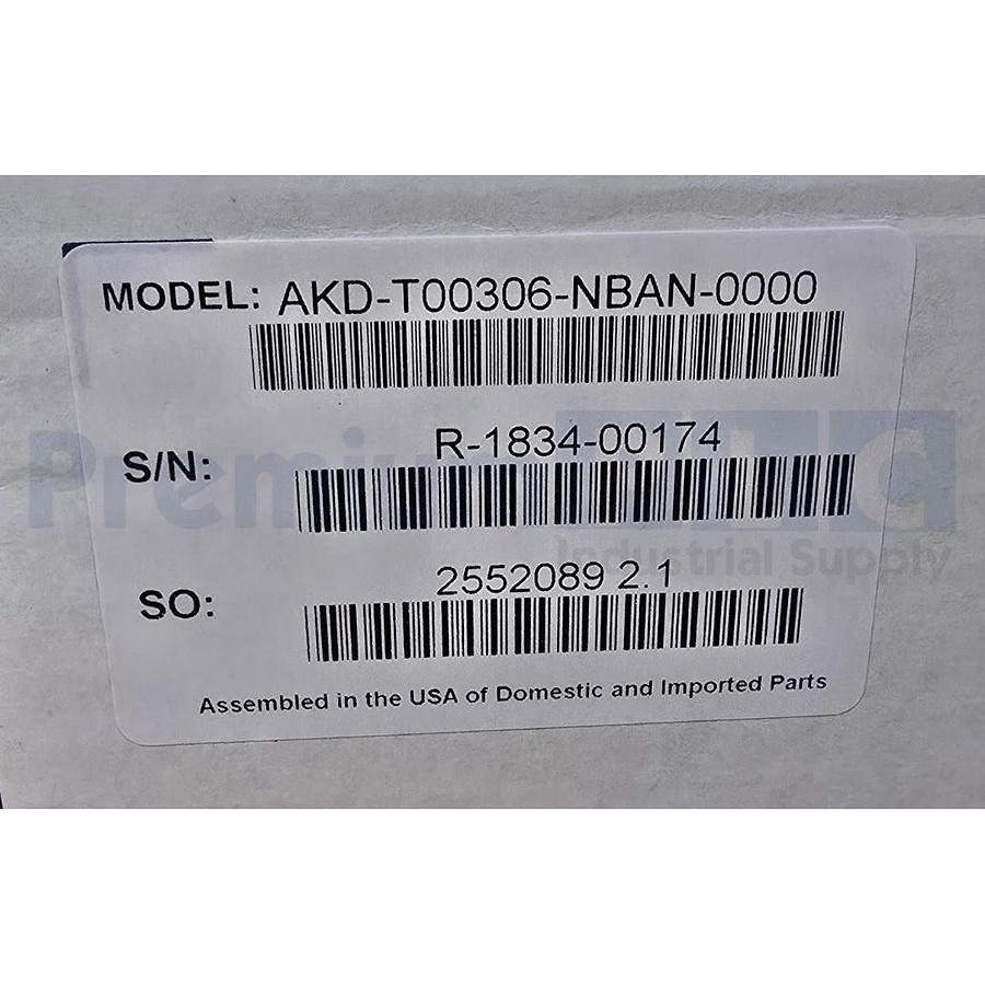 NEW KOLLMORGEN AKD-T00306-NBAN-0000 AKD ENET AC SERVO DRIVE 1.1kW/1100W NSMP
