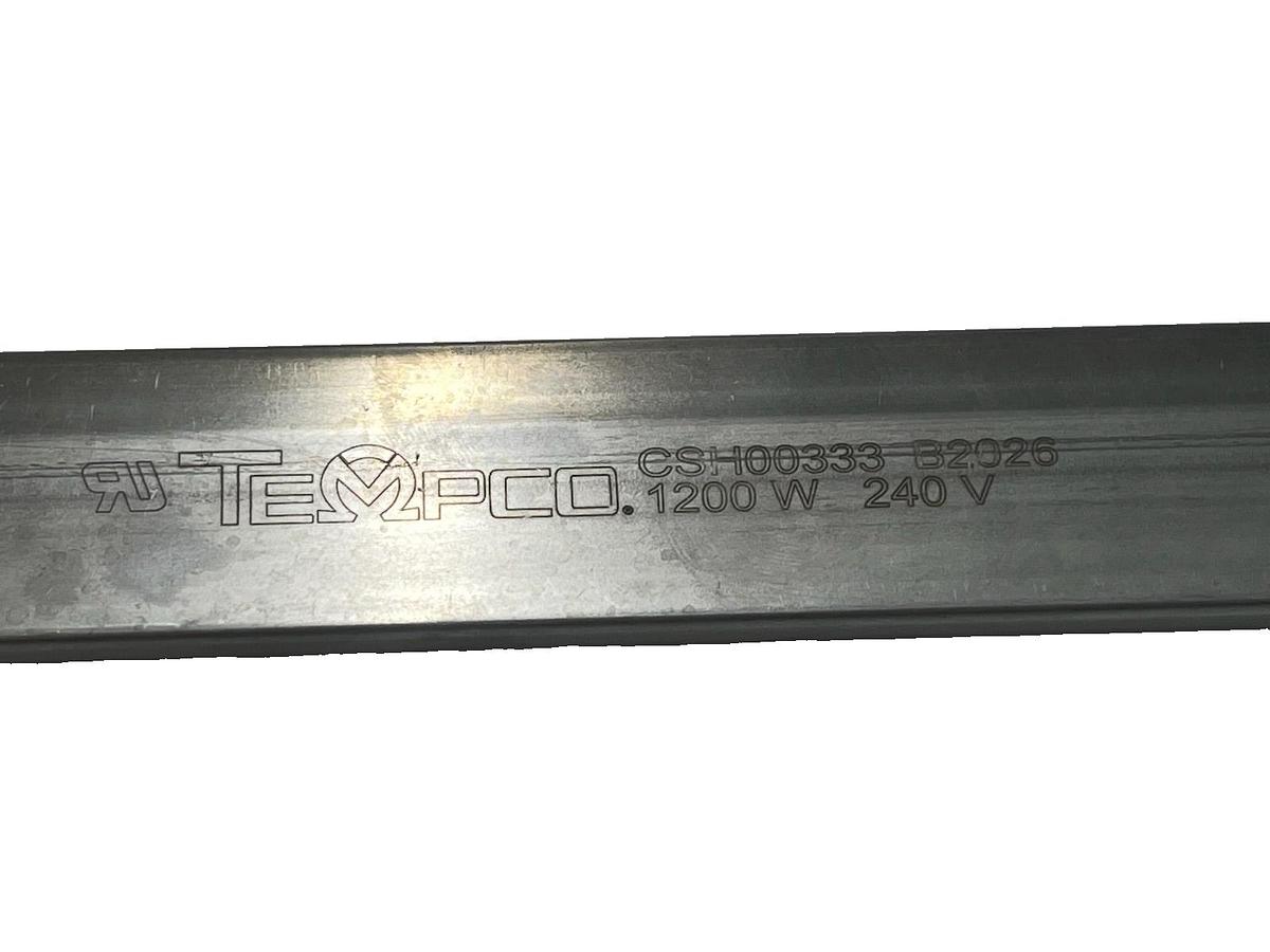 Used Tempco CSH00333 Channel Strip Heater 1200W 240V 19.5" Stainless Steel NSMP
