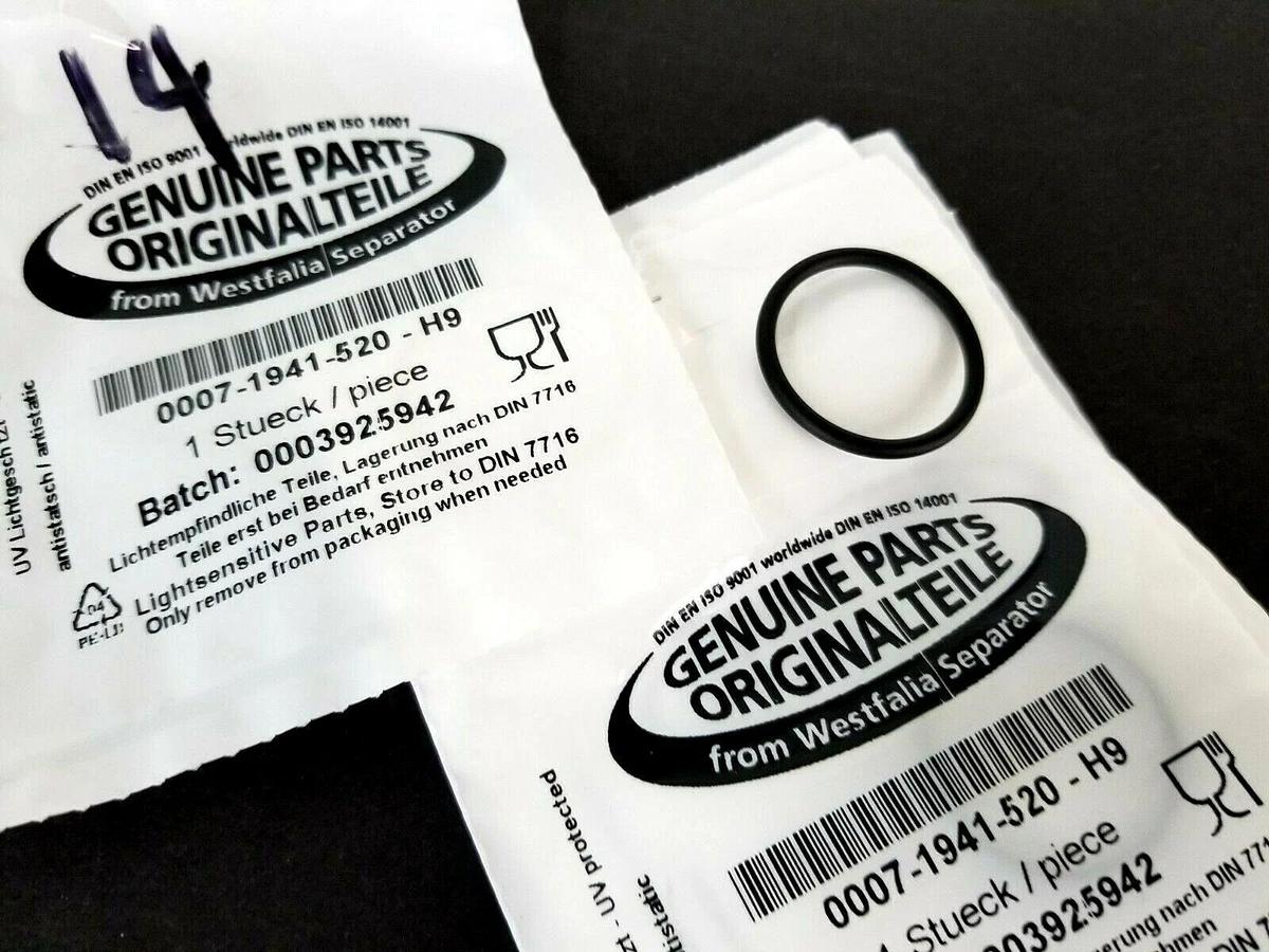 Used LOT OF 10 NEW GEA WESTFALIA SEPARATOR 0007-1941-520-H9 O-RINGS 00071941520H9