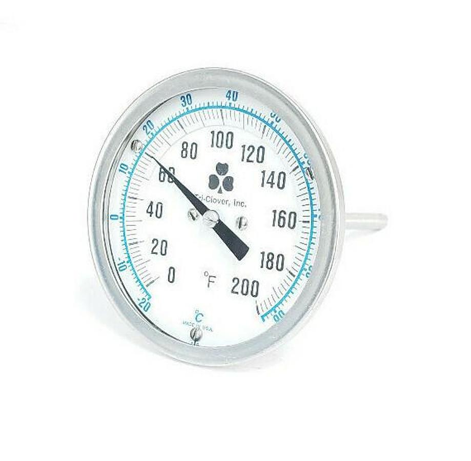 Used TRI-CLOVER 0-200 DEG F / -20-90 DEG C THERMOMETER