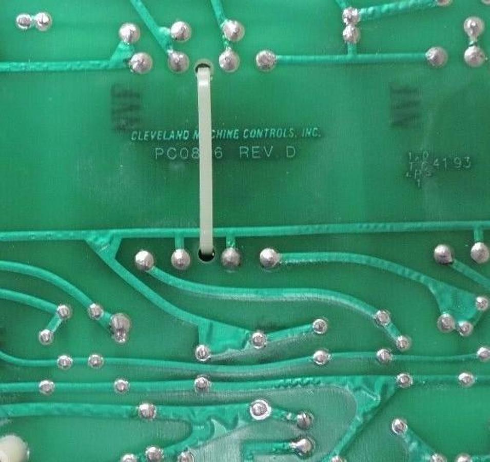Used CNC CLEVELAND MACHINE CONTROLS A6483-G01 BOARD 237243 REV. H, PC0856 REV. D