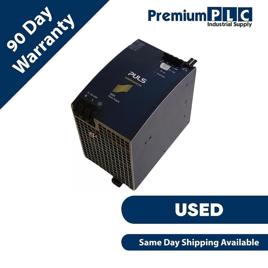 Used USED PULS QS20.241 DIMENSION Q 1-PHASE POWER SUPPLY: 24 VDC, 20A QS20241