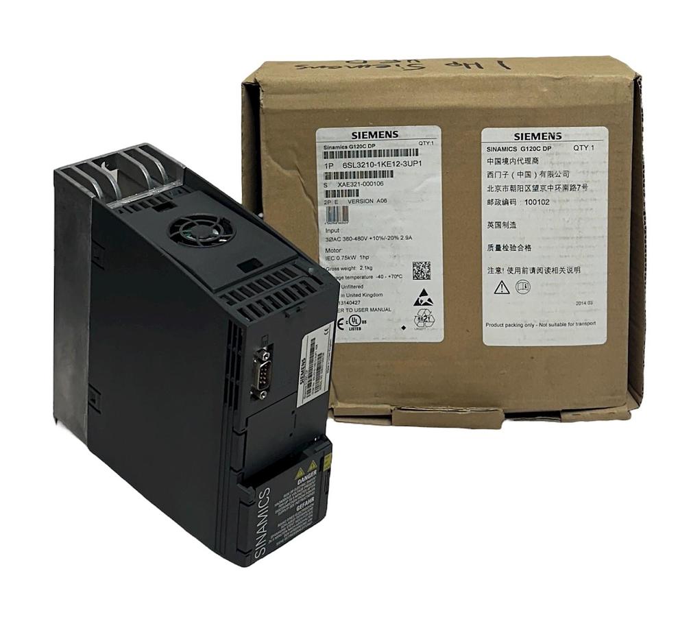 Used SIEMENS 6SL3210-1KE12-3UP1 / 6SL32101KE123UP1 SINAMICS G120C DP DRIVE 1HP NSMP
