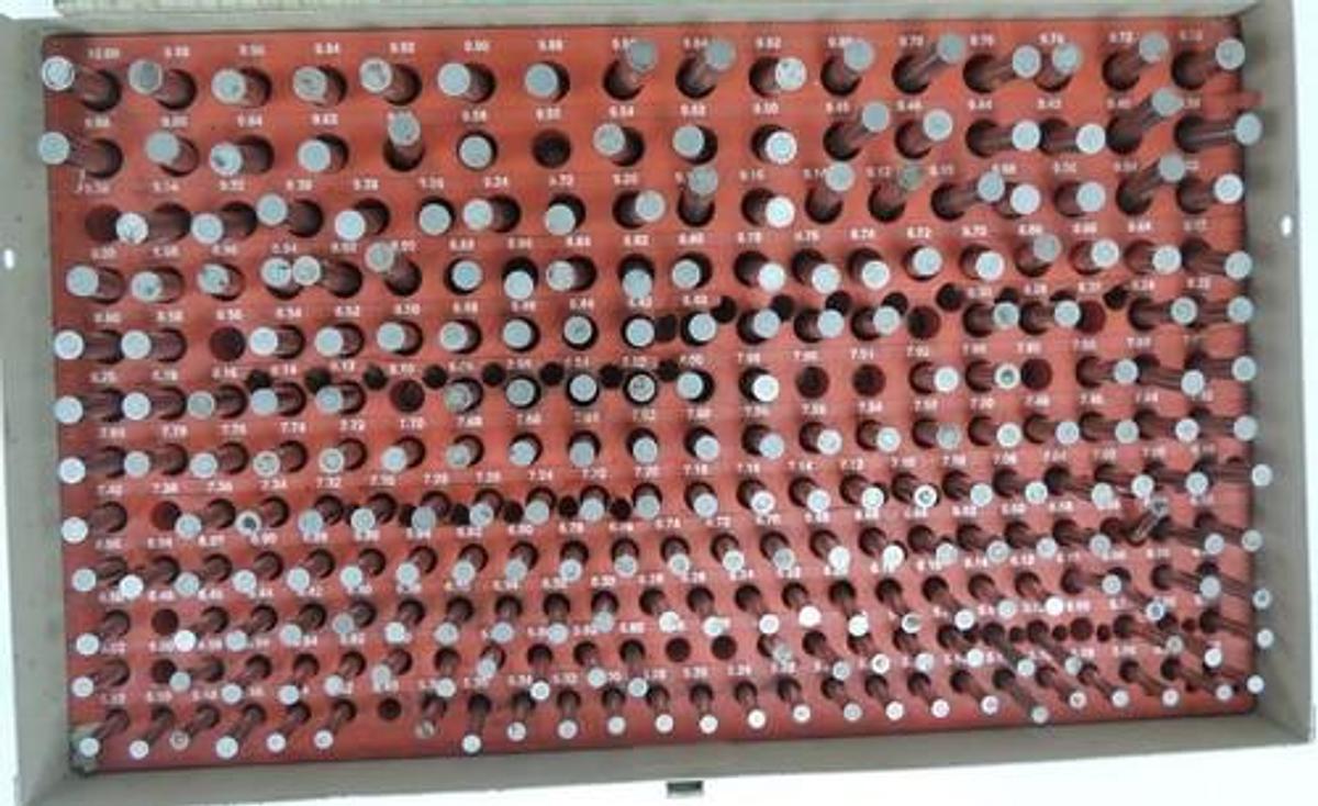 Used MICRON PIN GAGE SET 5.02-10.00 *INCOMPLETE* 5.02mm 10.00mm PLUS TYPE