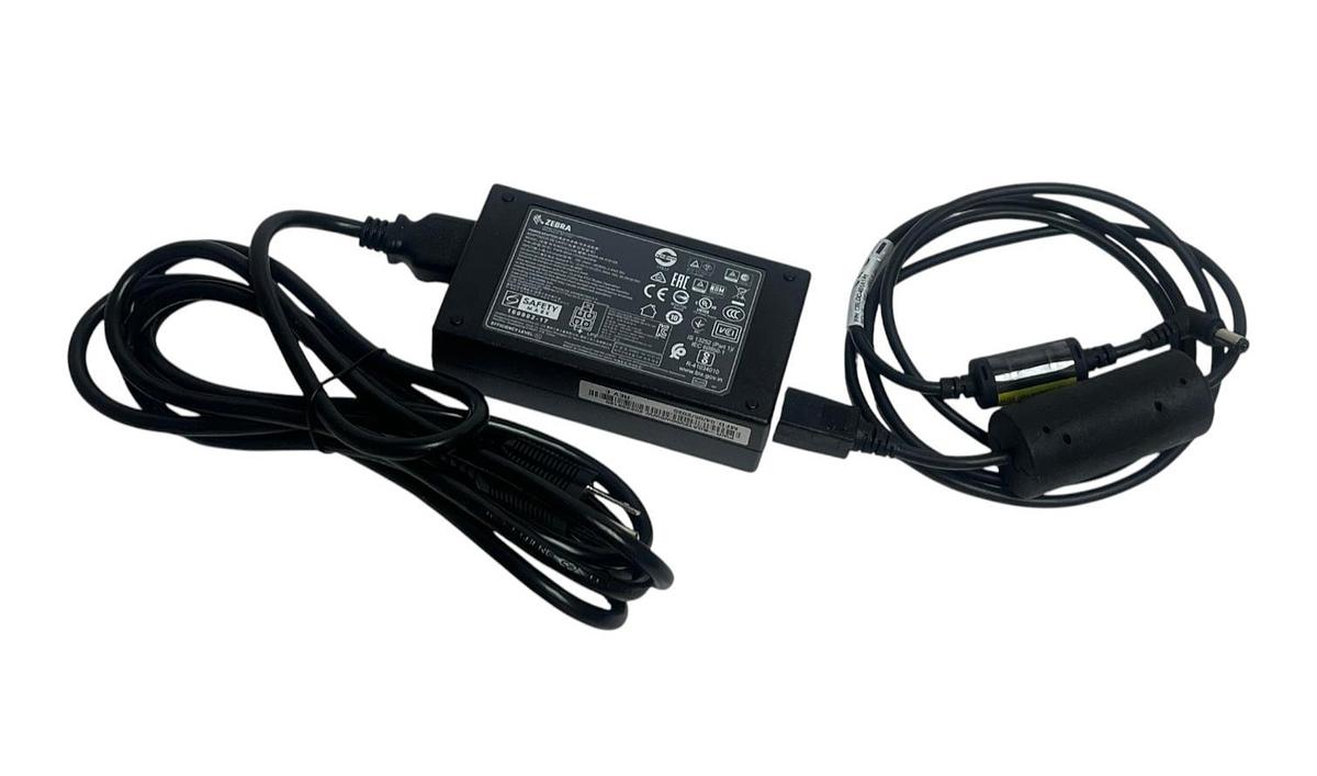 Used Zebra PWR-BGA12V50W0WW Power Supply Block CBL-DC-451A1-01 12V 4.16A 50W Cord