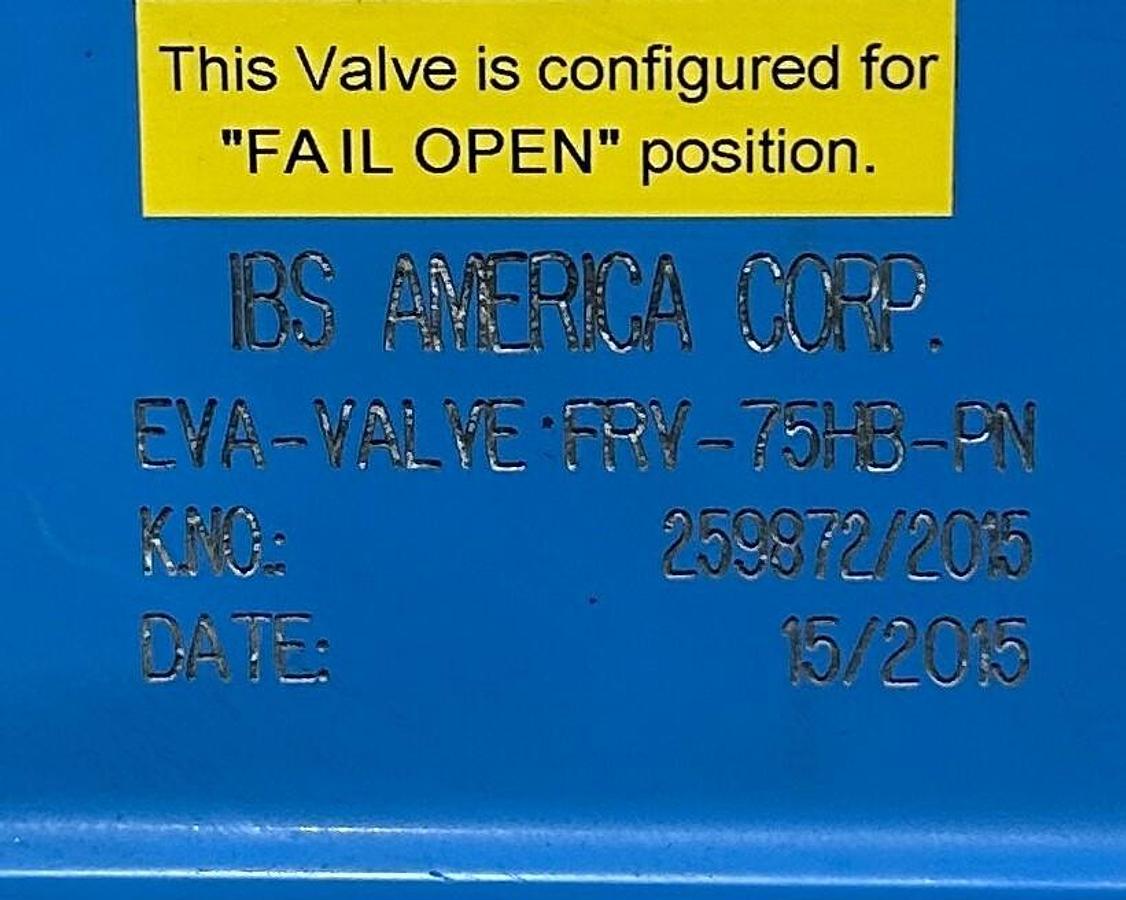 Used IBS AMERICA FRV-75HB-PN / FRV75HBPN EVA VALVE PRECISE VACUUM CONTROL NSNP