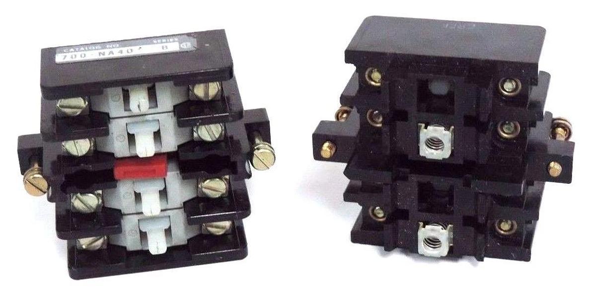 Used LOT OF 2 NEW ALLEN BRADLEY 700-NA40 SER. B CONTACT CARTRIDGES 700NA40