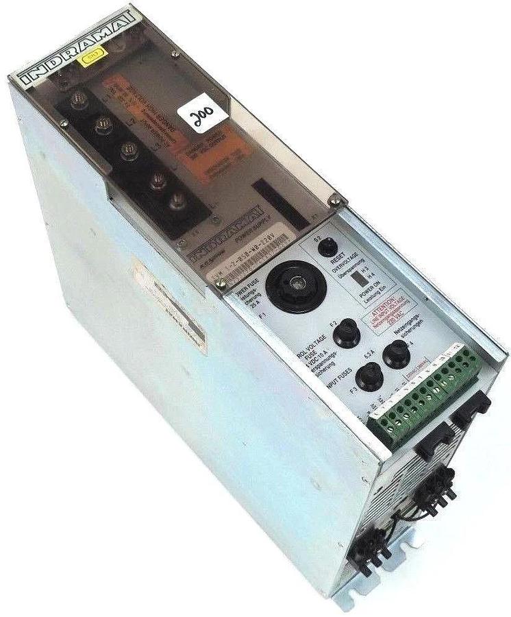 Used INDRAMAT TVM1.2-050-W0-220V SERVO POWER SUPPLY, 220VAC, TVM 1-2-050-W0-220V, 1.2