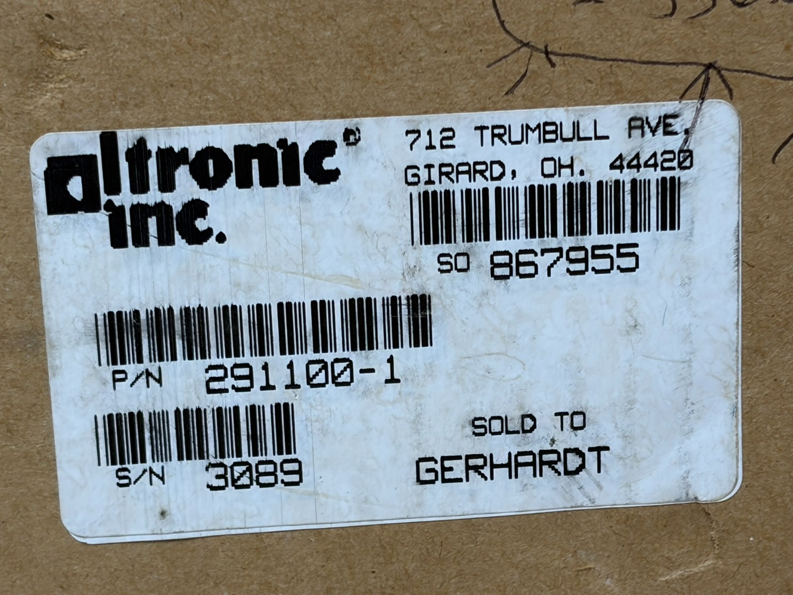 Used Altronic CPU-2000 Microprocessor Digital Ignition System Logic Module 291100-1