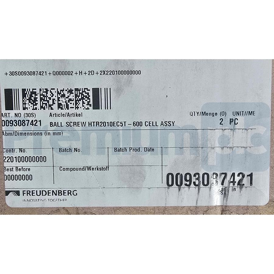 Used THK HTR2010EC5T-600 Precision Ground Ball Screw L=600mm Dia=20mm Pitch=10mm NSNP