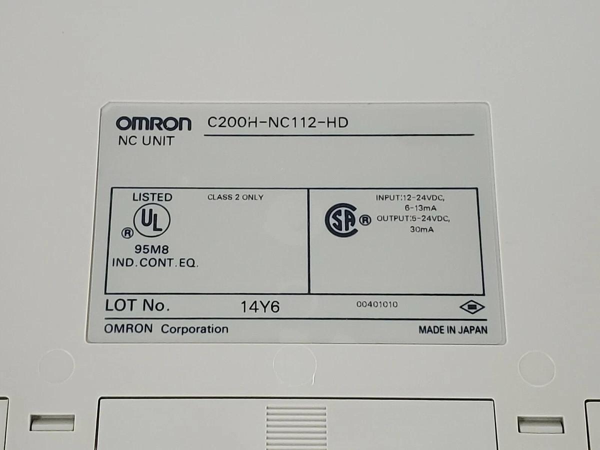 Used NIB OMRON C200H-NC112-HD STEPPER CONTROL UNIT 12-24VDC / 5-24VDC C200HNC112HD