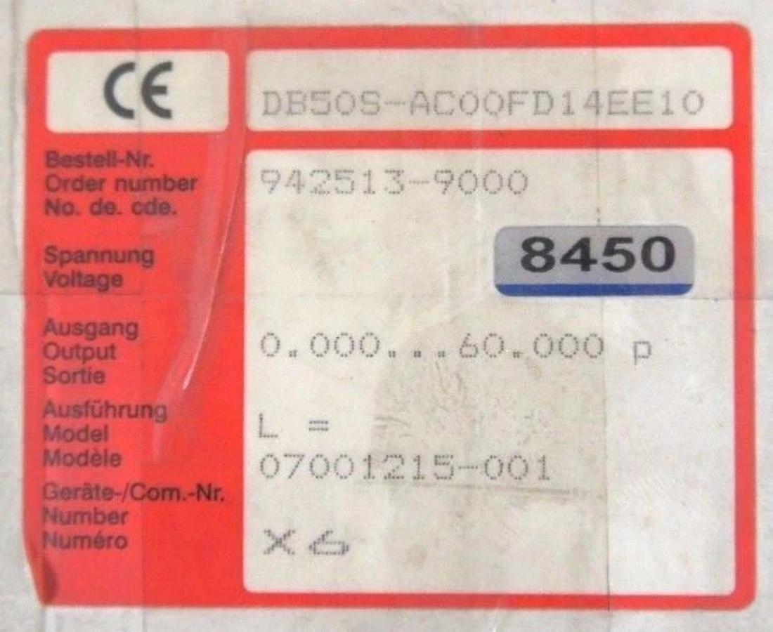 NIB ENDRESS HAUSER DB50S-AC00FD14EE10 CONTITE CELL W/ HYDROSTATIC LEVEL SENSOR