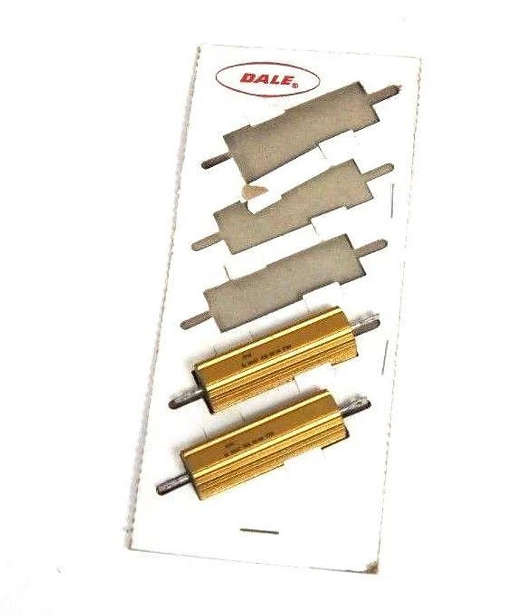 Used LOT OF 2 NEW DALE RESISTORS NH-50 50W .064 OHMS 1% 8949