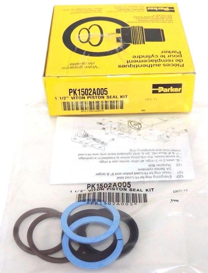 Used NIB PARKER PK1502A005 VITON PISTON SEAL KIT 1-1/2''