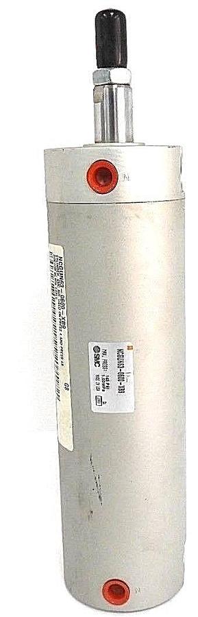 Used NEW SMC NCGUN63-0600-XB9 AIR CYLINDER MAX. PRESS: 145 PSI, 1.00 MPA