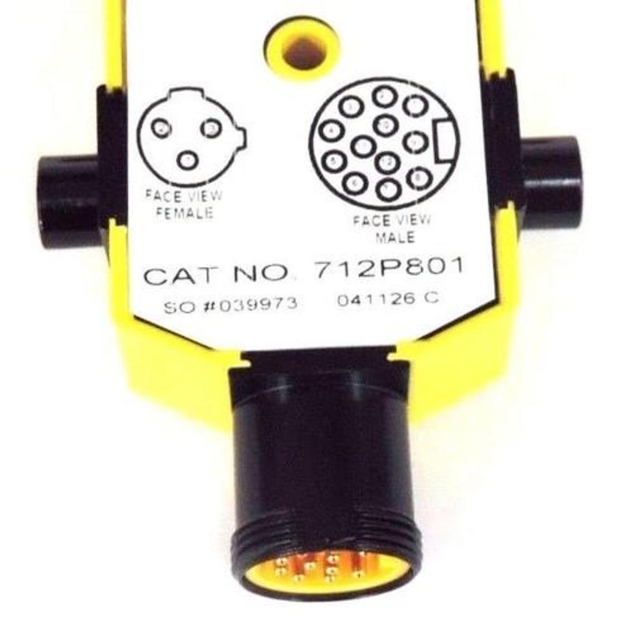 Used NEW BALLUFF C21-S83-12 MANIFOLD CONNECTOR CAT NO. 712P801 8 PORT 7A MAX 600V