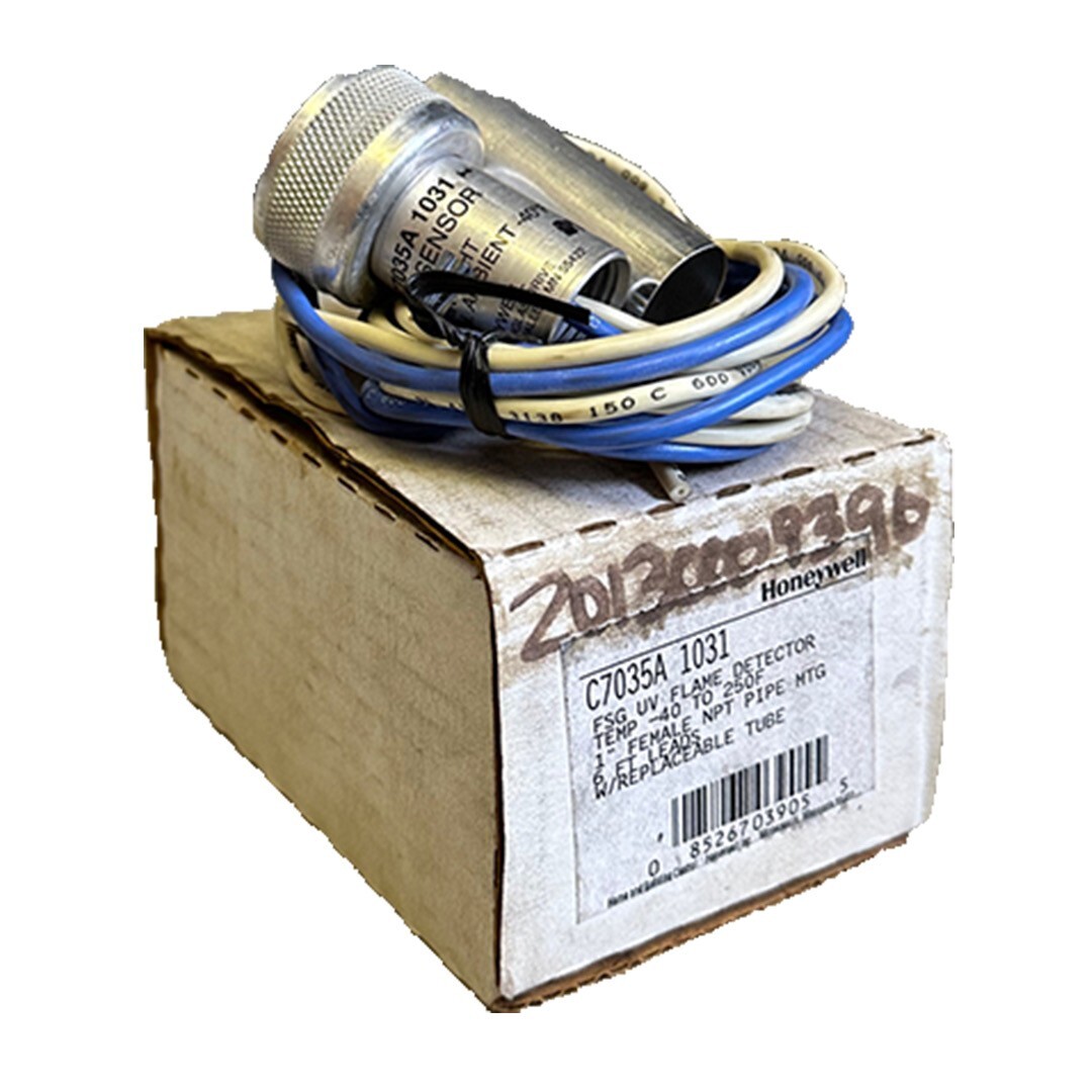 Used NEW HONEYWELL C7035A 1031 / C7035A1031 FSG UV FLAME DETECTOR W/ REPLACEABLE TUBE