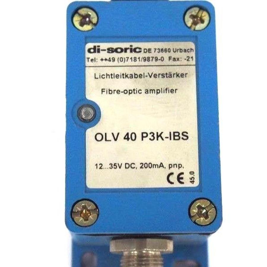 Used NIB DI SORIC OLV 40 P3K-IBS FIBER OPTIC AMPLIFIER 12...35VDC, 200mA, OLV40P3KIBS