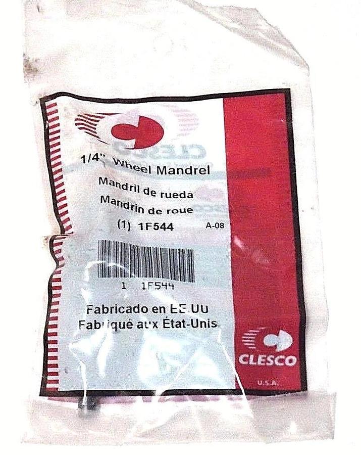 Used LOT OF 19 NEW CLESCO 1F544 1/4" CUT OFF WHEEL MANDRELS