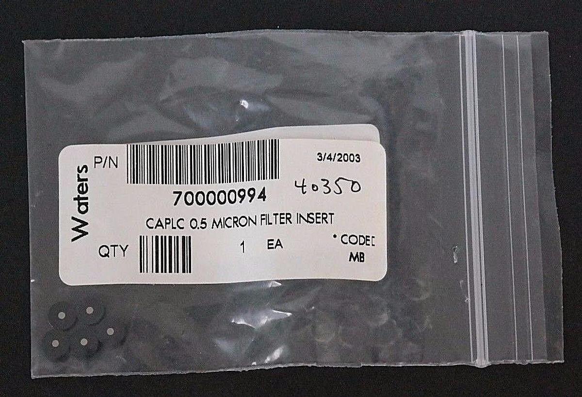 Used LOT OF 5 NEW WATERS 700000994 CAPLC 0.5 MICRON FILTER INSERT