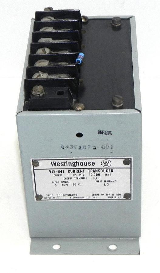 Used WESTINGHOUSE VI2-841 CURRENT TRANSDUCER VI2841 STYLE 606B230A09