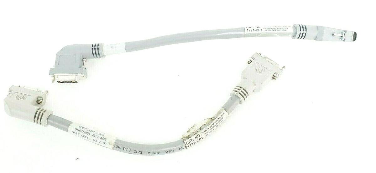 Used LOT OF 2 ALLEN-BRADLEY 1771-CP1 PLC-5 POWER SUPPLY CABLES 1771CP1