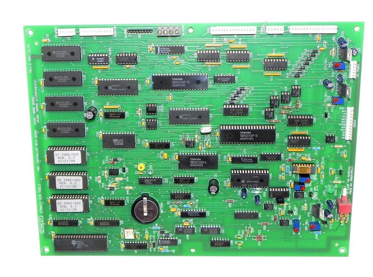 Used STANLEY AIR TOOLS T801 CONTROLLER MAIN BOARD REV. D X5387 (BARE BOARD) X5388