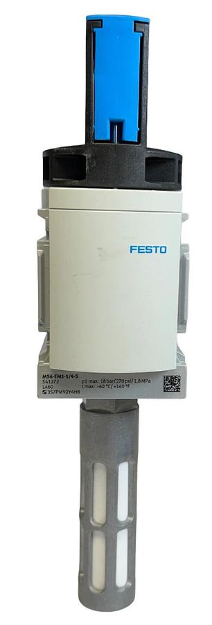Used FESTO MS6-EM1-1/4-S / 541272 ON/OFF VALVE W/ SILENCER 18BAR 270PSI 1.8MPa NSNP