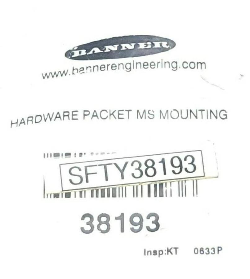 Used NEW BANNER 38193 HARDWARE PACKET MS MOUNTING