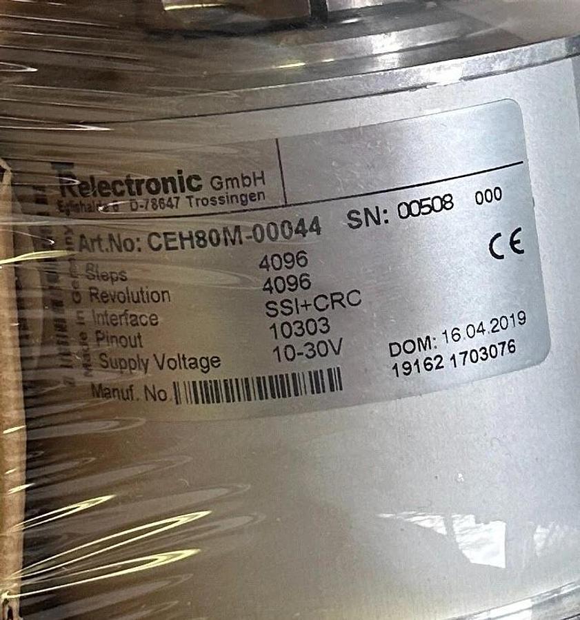 NEW TR ELECTRONIC CEH80M-00044 / CEH80M00044 ROTARY ENCODER 10-30V 4096 STEPS