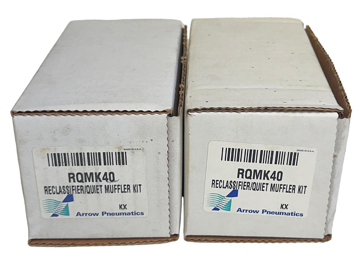 Used 2 NEW ARROW PNEUMATICS RQMK40 RECLASSIFIER / QUIET MUFFLER KIT ELEMENT NSMP