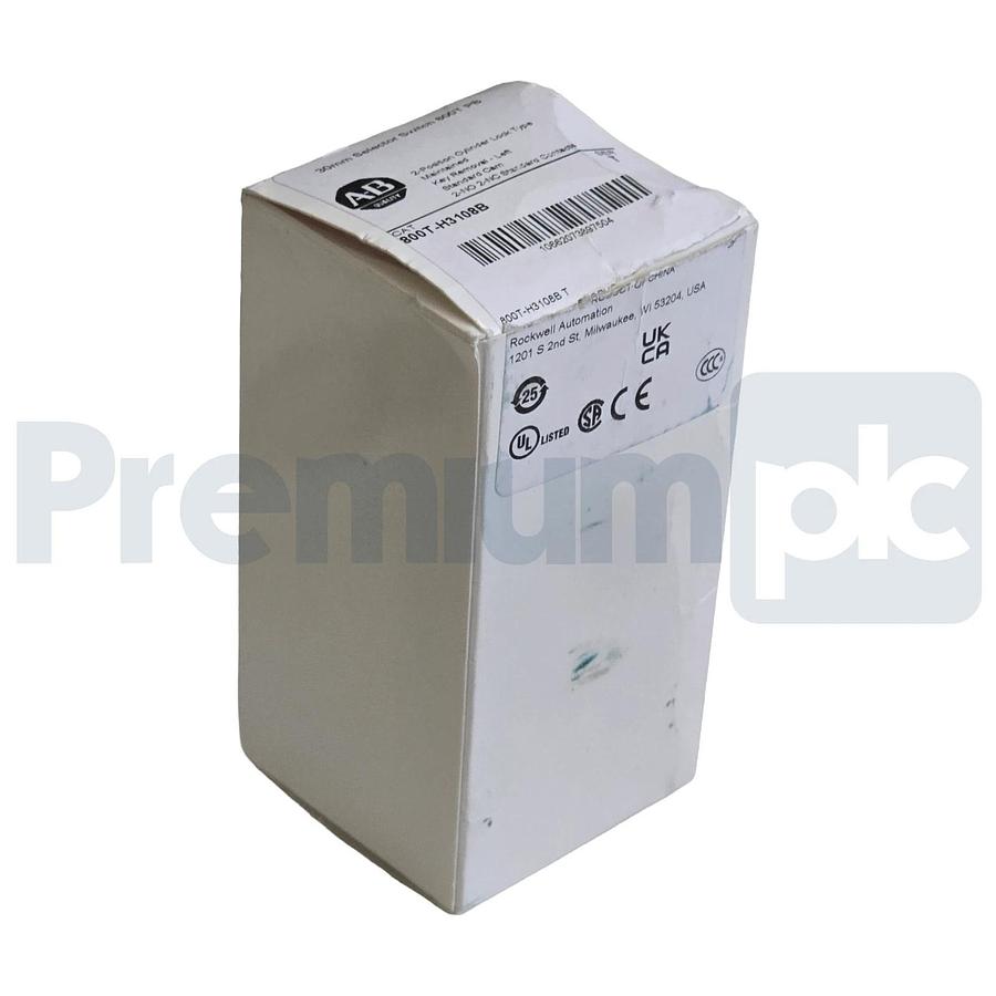 Allen-Bradley 800T-H3108B /T 30mm 2-Pos Cylinder Lock Selector Switch 2-NO/2-NC