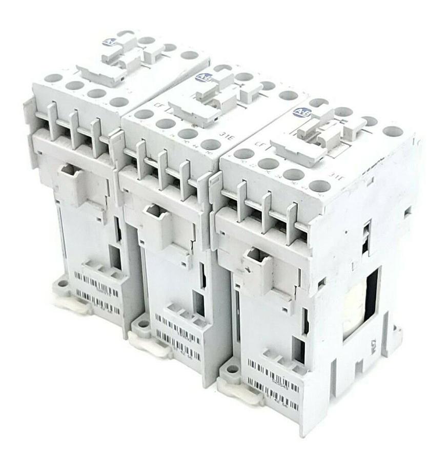 Used LOT OF 3 ALLEN BRADLEY 700-CF310Z* SER. A CONTROL RELAY CONTACTORS 24V DC