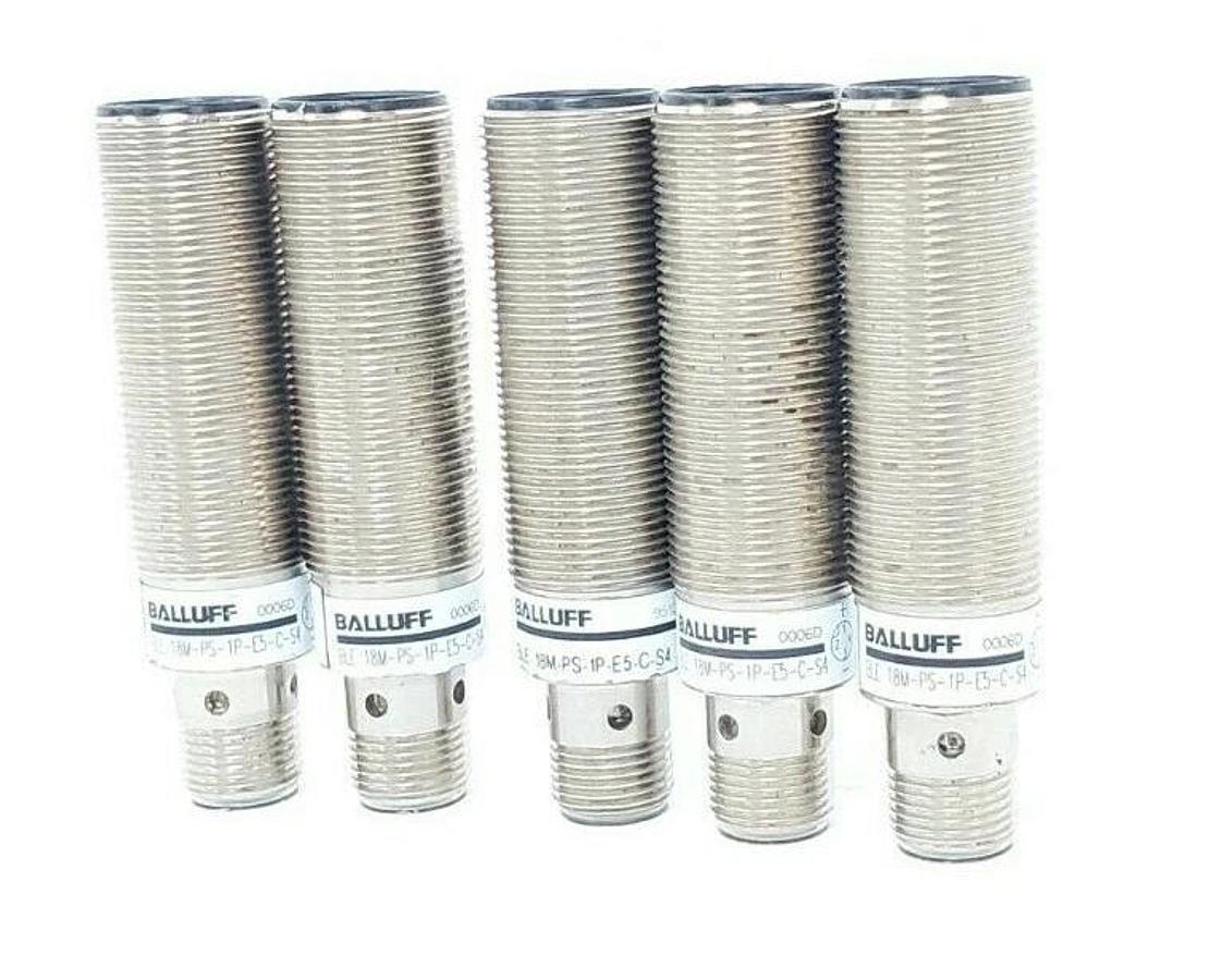 Used LOT OF 5 BALLUFF BLE-18M-PS-1P-E5-C-S4 RECEIVERS 551666, BLE18MPS1PE5CS4, 10-30