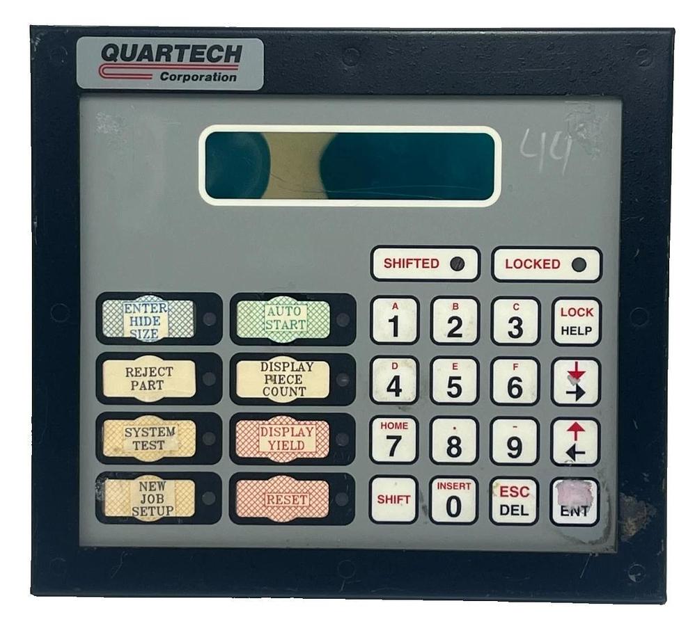 Used Quartech 601P94H02 9900 Series Circuit Board w/ Operator Interface Keypad