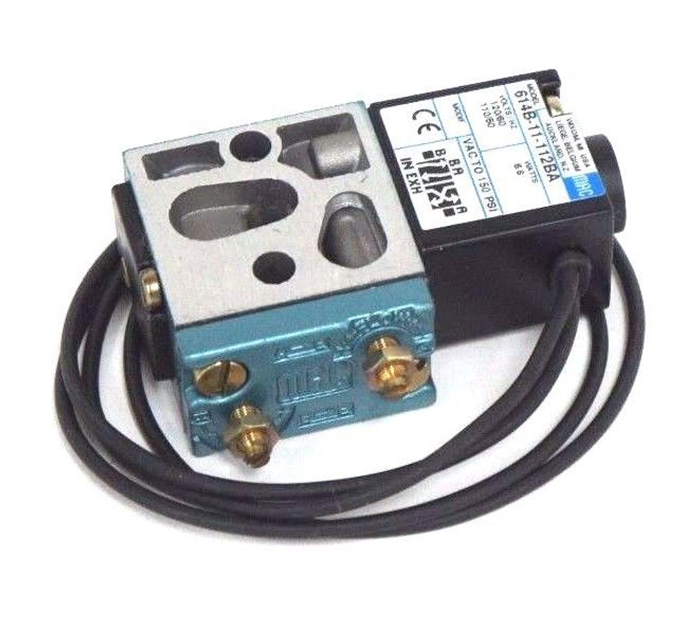NIB MAC VALVES 614B-11-112BA SOLENOID VALVE, 614B11112BA