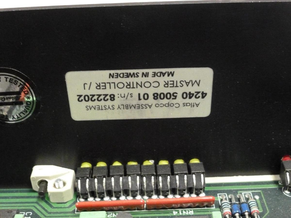 Used ATLAS COPCO 4240-5008-01 MASTER CONTROLLER MODULE W/LED INDICATOR 4240500801