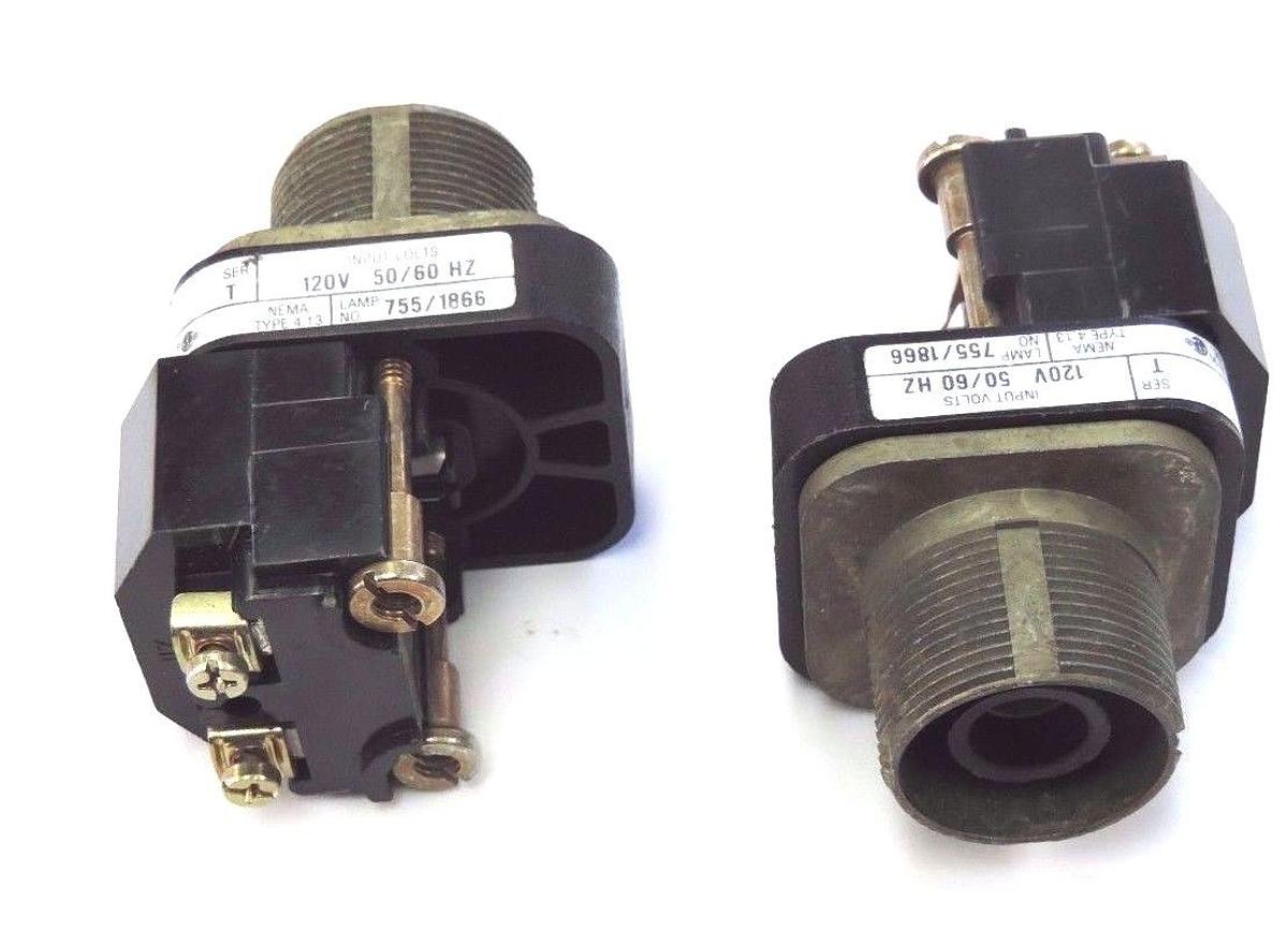 Used LOT OF 2 ALLEN BRADLEY 800T-P16 PILOT LIGHTS 800TP16 SER. T W/ 40171-002-01 120V