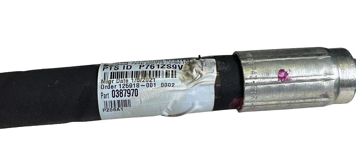Used NEW PARKER 0387970 / HY0387970 HYDRAULIC HOSE FOR HYSTER FORKLIFTS P761ZS9V