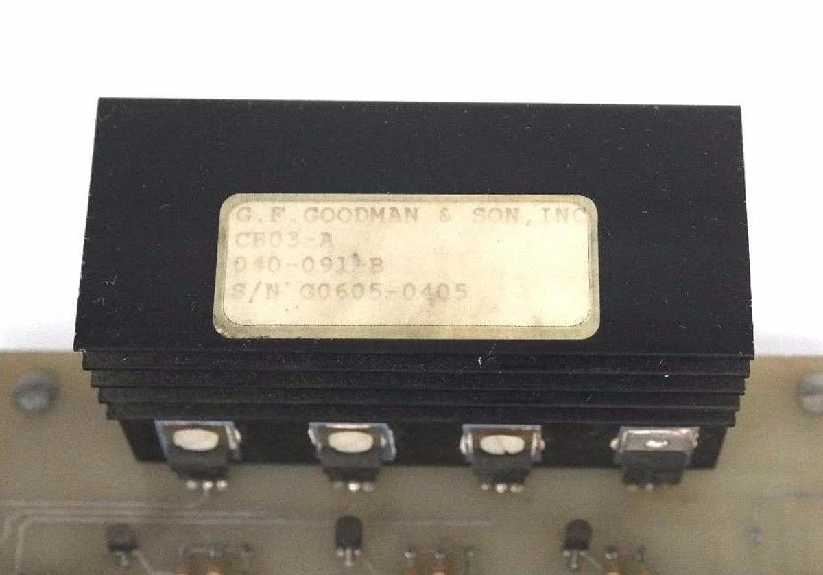 Used GOODMAN 040-091-B MODULE CB03-A W/ 020-008 BOARD & F-271U TRANSFORMER